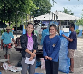 การรับซื้อขยะรีไซเคิลเพื่อขับเคลื่อนธนาคารขยะของตำบลทุ่งนางโอก(บ้านดอนกระยอม หมู่ที่ 5) ประจำเดือนกรกฎาคม 2568